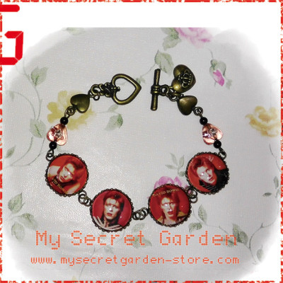 David Bowie - Ziggy Cabochon Bronze Bracelet  David Bowie - Ziggy Cabochon Bronze Bracelet